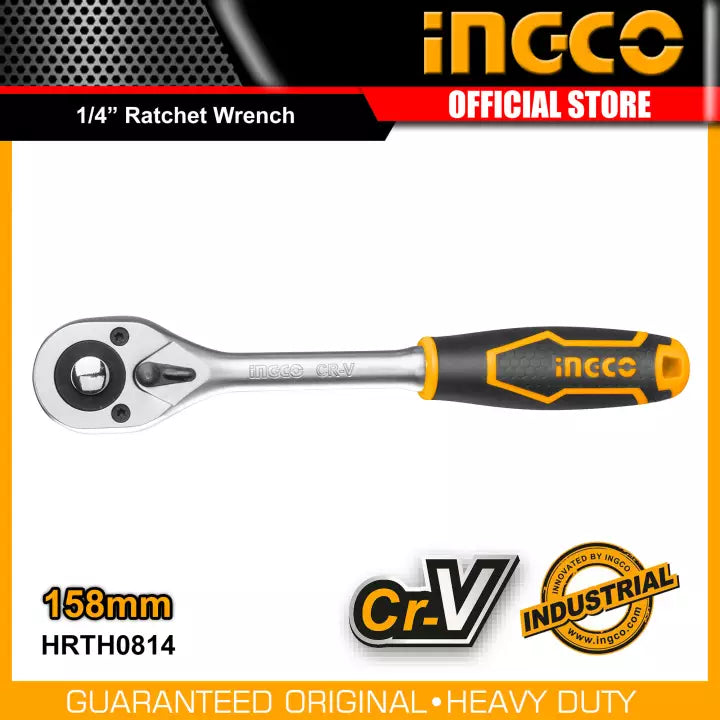 INGCO 1/4" Ratchet Wrench 6.5"