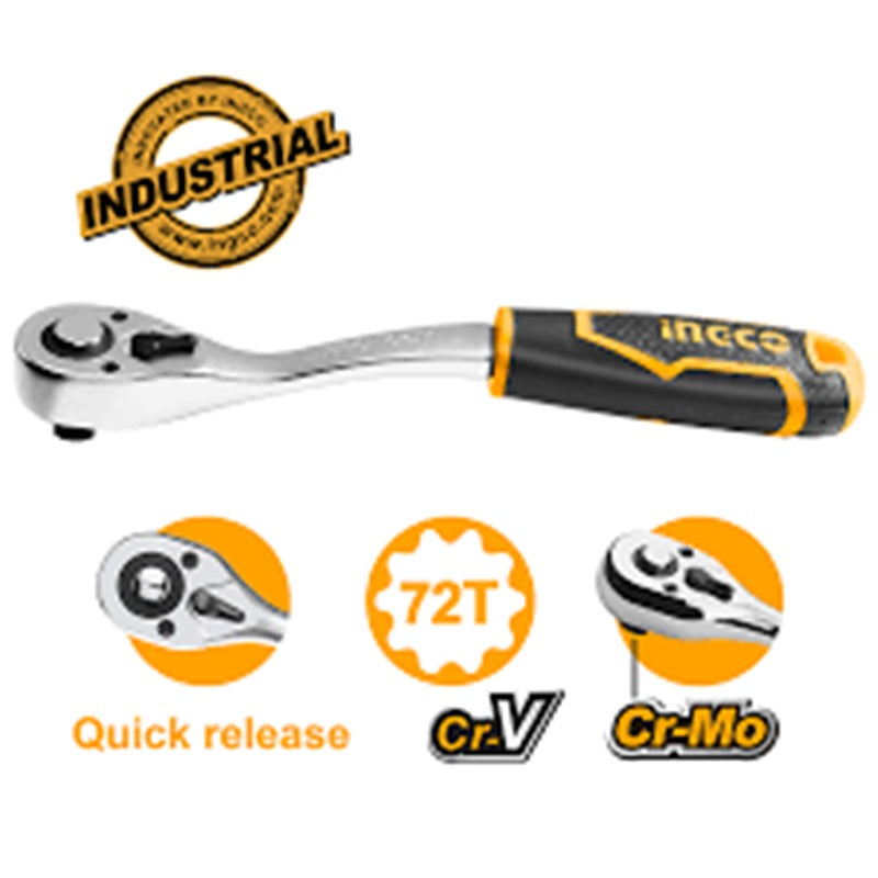 INGCO 1/2" Ratchet Wrench 72T HRTH8412