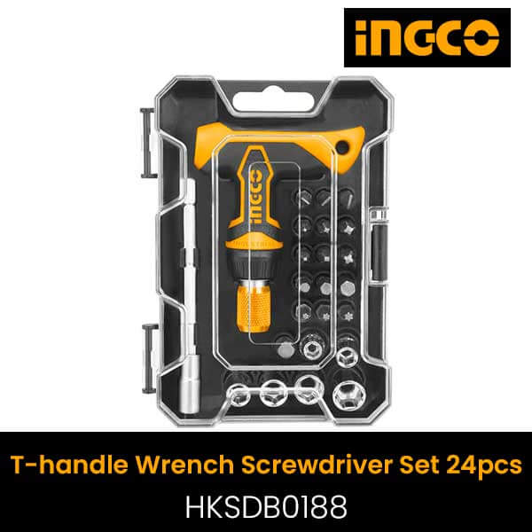 INGCO 24pcs T-handle Wrench Screwdriver Set