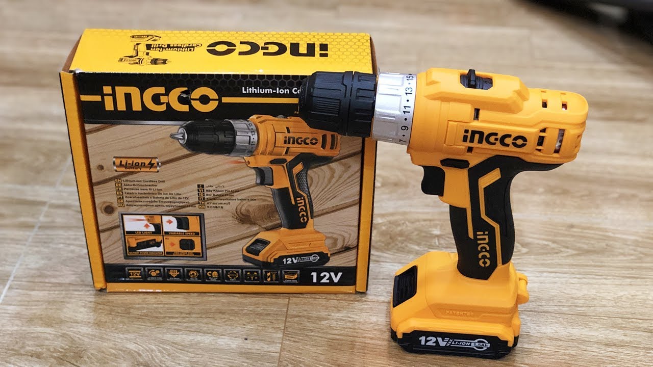 INGCO 12V Cordless Drill (With 1pc battery & charger) CDLI1221