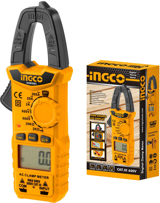 INGCO Digital AC Clamp Meter 2000 Counts DCM2001