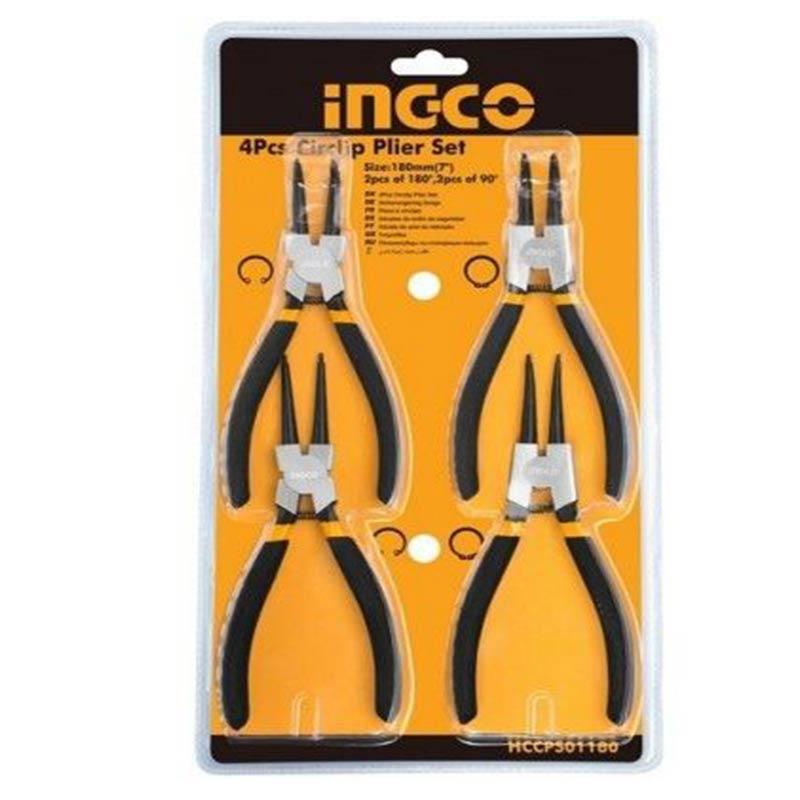 INGCO 4pcs Circlip Plier Set