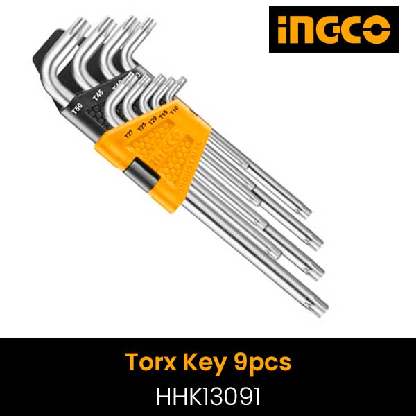 INGCO 9pcs Torx Key Set T10-T50