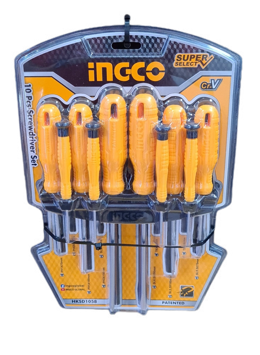 INGCO 10pcs Screwdriver and Precision Screwdriver Set  HKSD1058