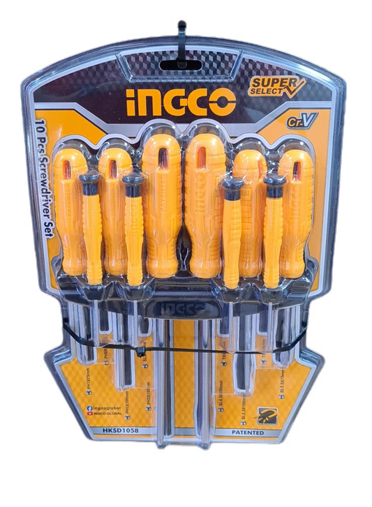 INGCO 10pcs Screwdriver and Precision Screwdriver Set  HKSD1058