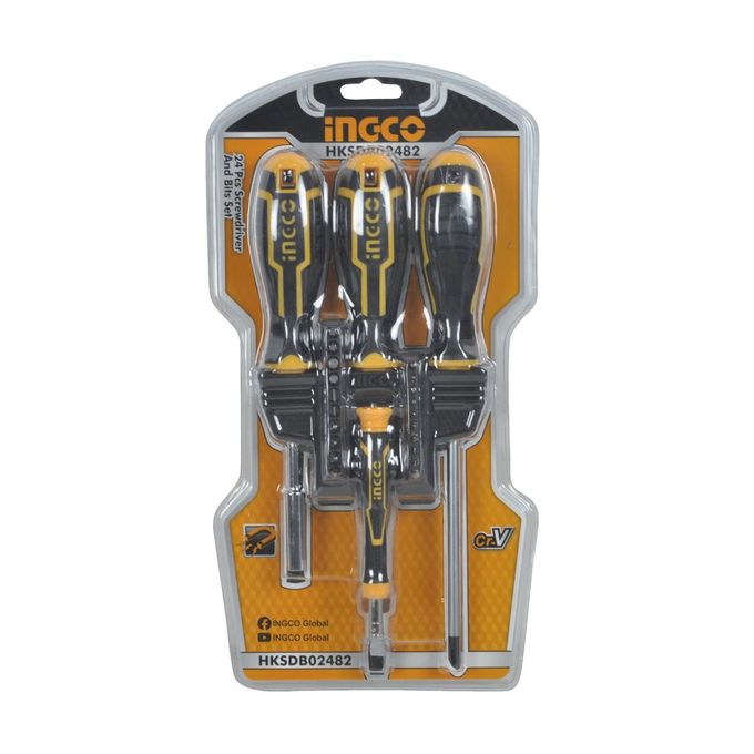 INGCO 24Pcs Screwdriver and Bits Set