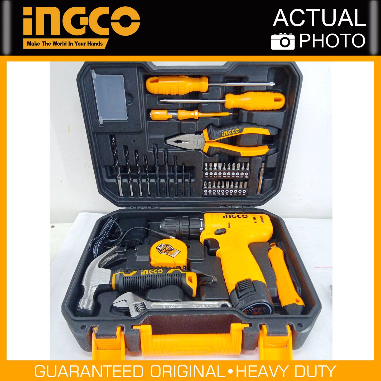 INGCO 81 Pcs Tools Set (With 12v Drill) HKTHP10811