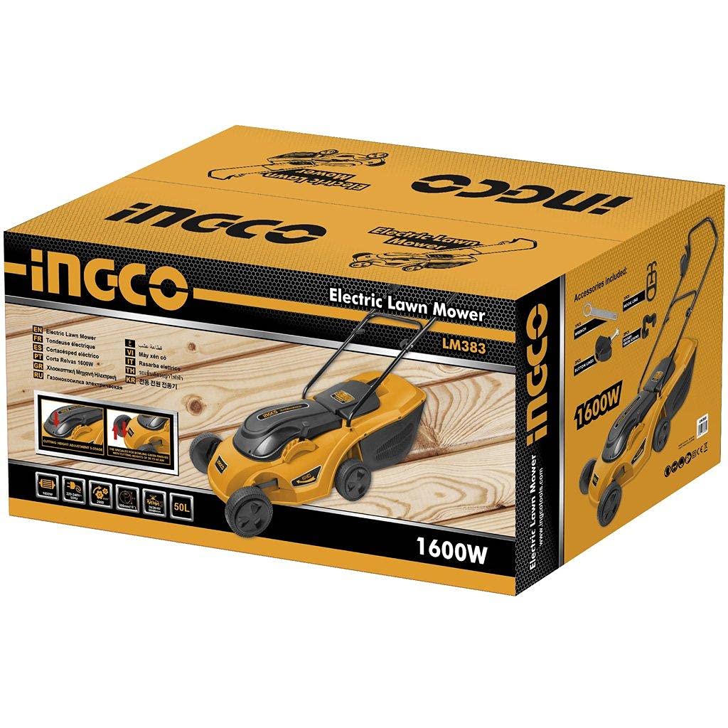 INGCO 1600w Electric Lawn Mower 50L LM383