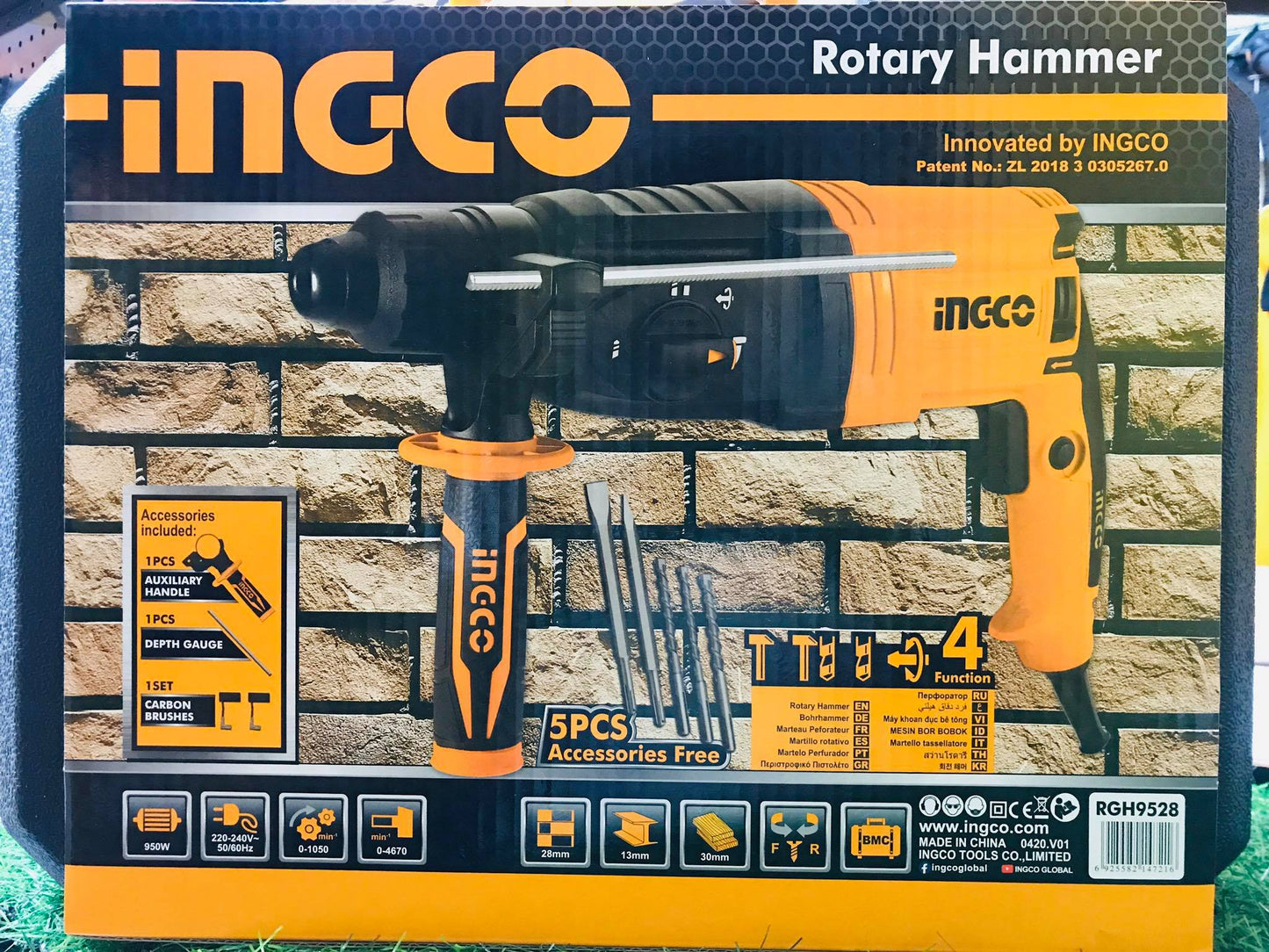 INGCO 950W Rotary Hammer 28mm RGH9528